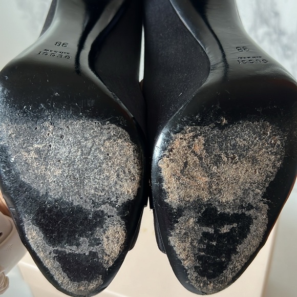 Gucci Black Satin Pumps Rhinestone Horsebit Heels  Great Condition, EU 39 9B - Picture 2 of 4